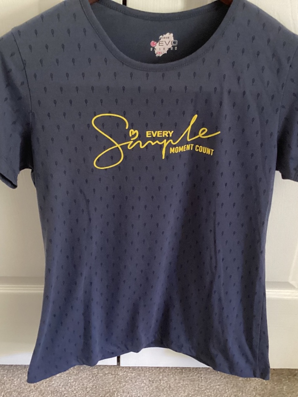 Ladies “Every Single Moment Counts” Gray with Yellow Letters S/S Size 2XL